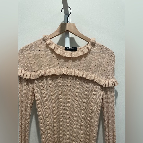 Slate & Willow Blush Ruffle Sweater Size XS - Picture 4 of 8